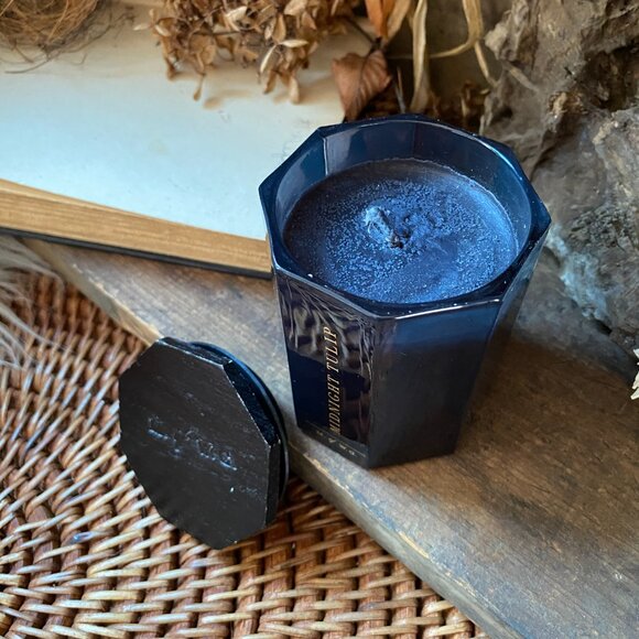 Makers of Wax Goods - Midnight Tulip - Dark Glass Candle - Picture 4 of 7